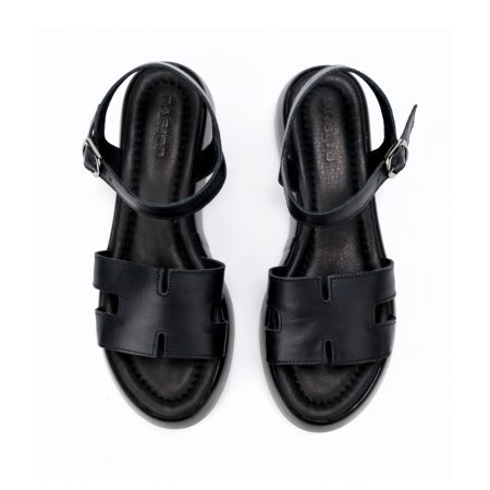 Ženske kožne sandale Pasito-701312 crne ravne 5 15625 pasito 701312 nero 3